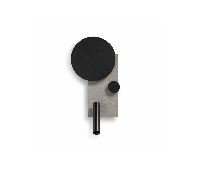 Lampe de tête de lit grise avec lecteur KLEE LED