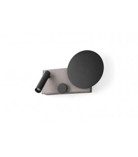 Applique KLEE LED grise texturée, version droite