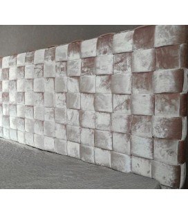 Détail du tressage main de la tête de lit tressée sur-mesure Alphacreatio
