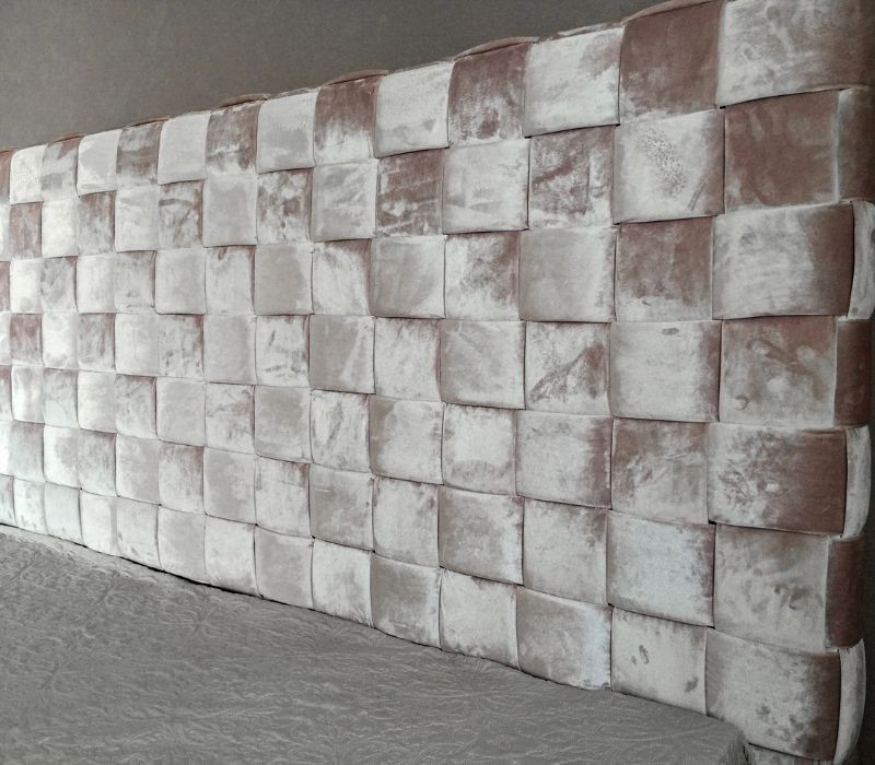 Détail du tressage main de la tête de lit tressée sur-mesure Alphacreatio