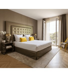 Tête de lit matelassée capitonnée pour chambre d'hôtel haut de gamme