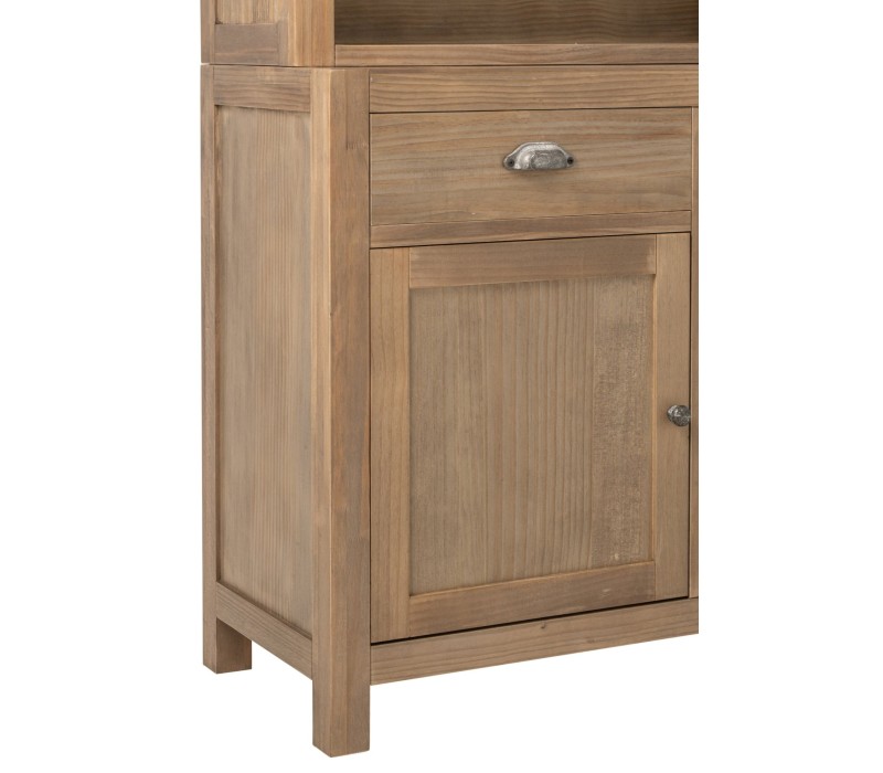 bas de bibliothèque de couleur beige, poignet argent