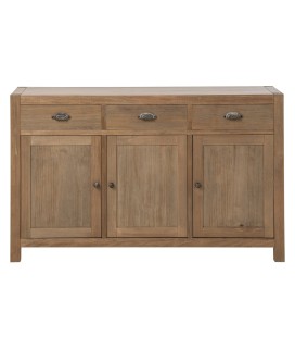 Buffet Blois Bois De Pin Naturel avec 3 tiroir et 3 grands placards.