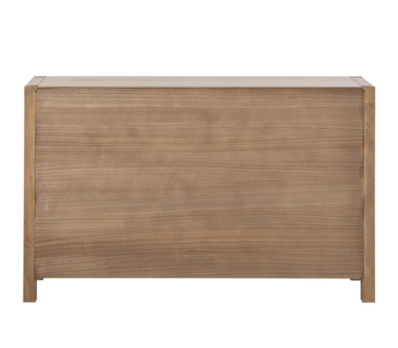 Vue arrière du buffet en bois De Pin Naturel aménagement provençale