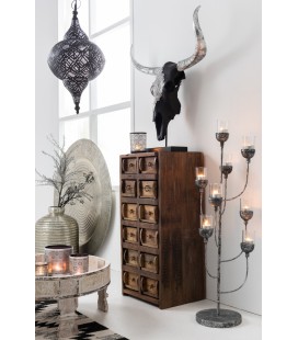 Armoire 12 Tiroirs Brut Bois Recycle Marron style industriel