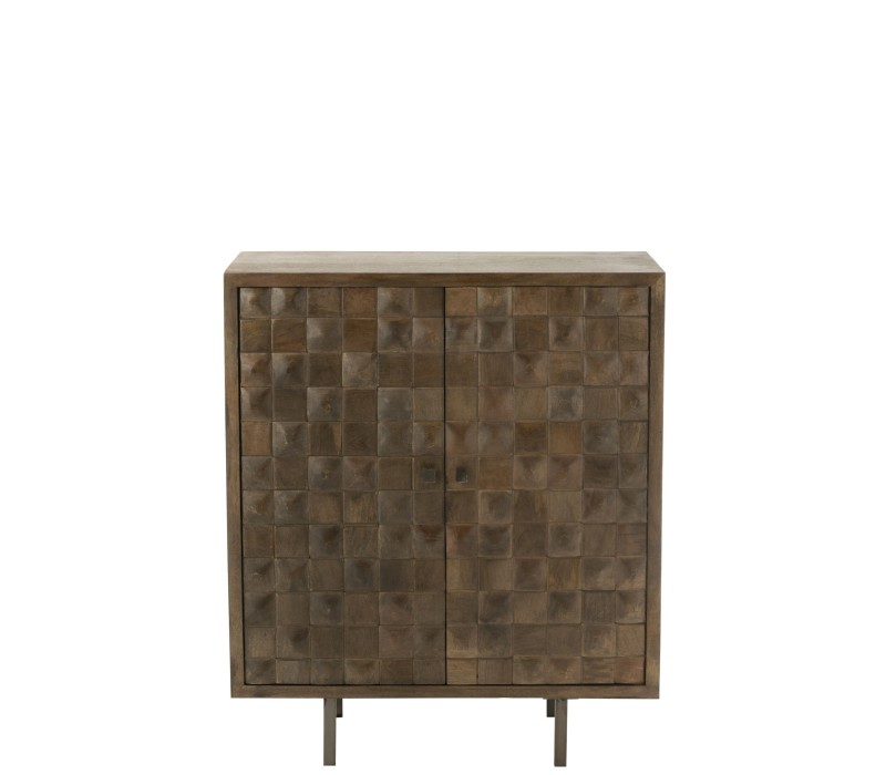 Armoire en manguier marron Pino Metal/Bois