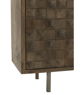 pieds métal Armoire en manguier marron Pino Metal/Bois
