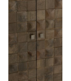 vue en détails Armoire en manguier marron Pino Metal/Bois