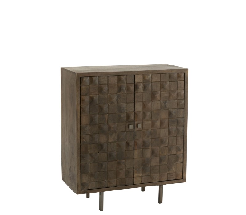 Armoire en manguier marron Pino Metal/Bois