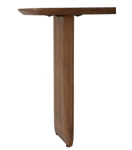pieds droit Console Bois D'acacia Marron , sobre et épurée, lignes arrondies