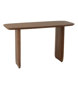 Console Bois D'acacia Marron , sobre et épurée, lignes arrondies