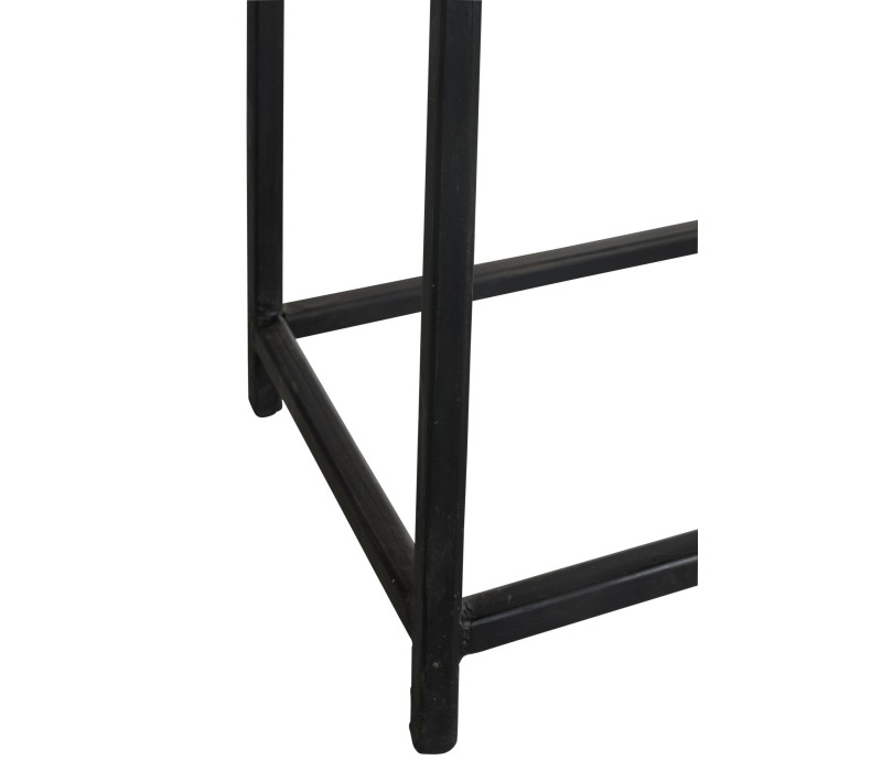 Console 8 Tiroirs Brut Recycle Bois Marron pieds de meuble
