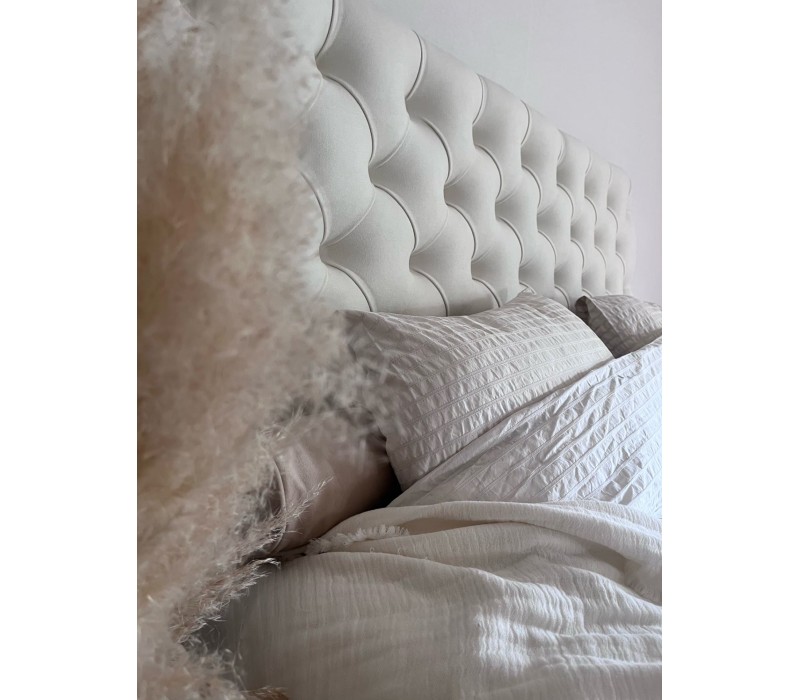 belle tête de lit capitonnée blanche 180 cm , ambiance cosy