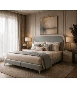 Tête de lit Atlantide arrondie 180cm en chambre adulte - modèle d'exposition prix réduit