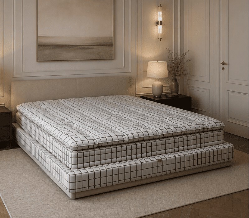 Matelas Elite 100% naturel crin de cheval et laine - vue coupe