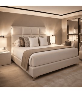 dosseret de lit pour chr sur-mesure, dimensions sur-mesure sommier assortie tissu blanc