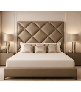 Tête de lit losange, vue de face, dosseret design