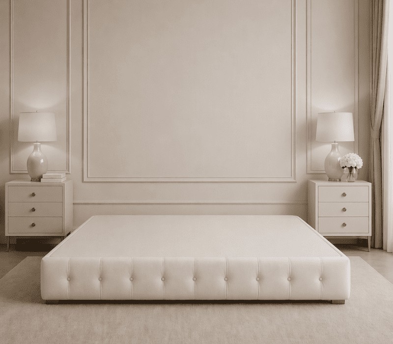 sommier tissu blanc 160x200, 180x200, 200x200, 80x200, 90x200