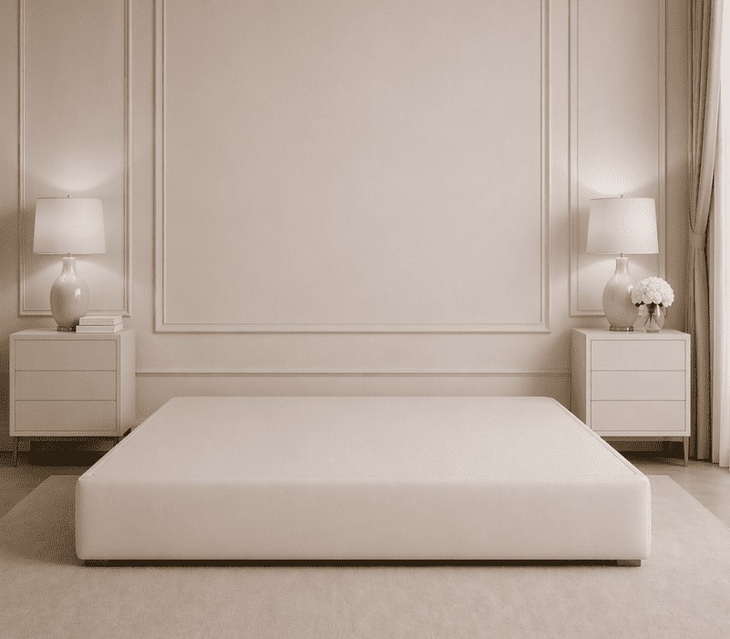 sommier à lattes avec pourtour tendu en tissu, dimensions sur-mesure