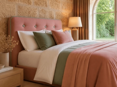 Comment associer le rose poudré et le vert sauge dans une chambre ?
